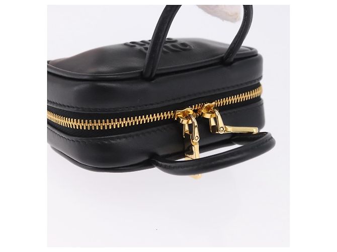 Pouch Miu Miu Beau in pelle nera e oro Auth 202103M Nero D'oro - vista 6