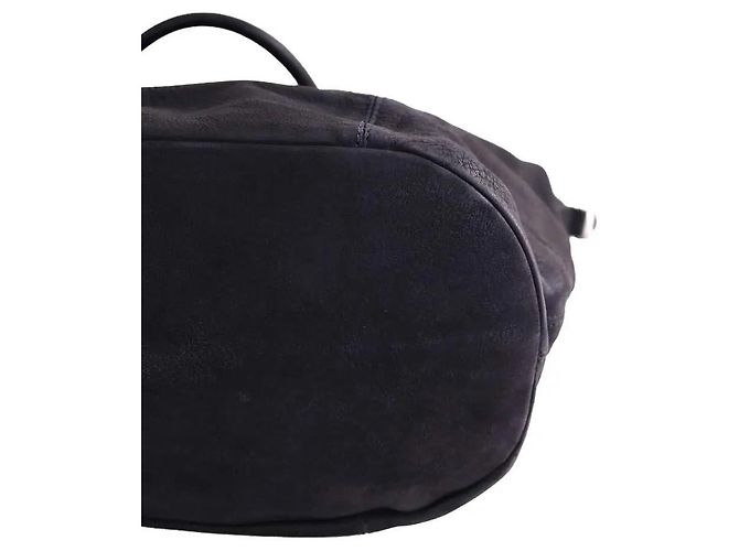 Borsa tote in pelle blu navy Gerard Darel - vista 6