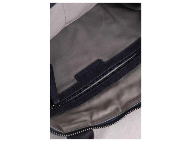 Borsa tote in pelle blu navy Gerard Darel - vista 7