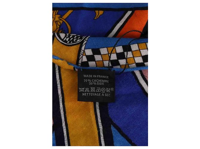 Sciarpa Hermès multicolore in cashmere - vista 6