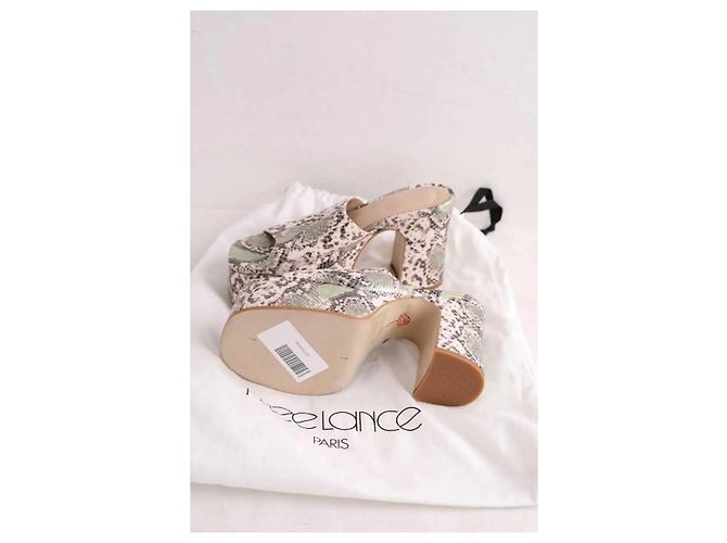 Mules Free Lance in pelle beige - vista 5