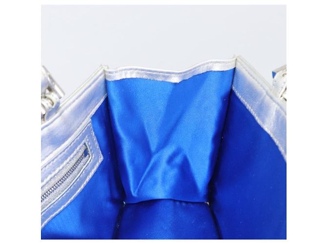 Borsa a mano FENDI Mamma Baguette in pelle argento Auth 199212SAV - vista 19