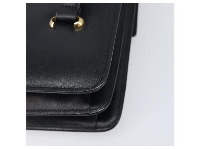 Céline Borsa a mano CELINE in pelle nera e oro Auth 198264 Nero D'oro - vista 15