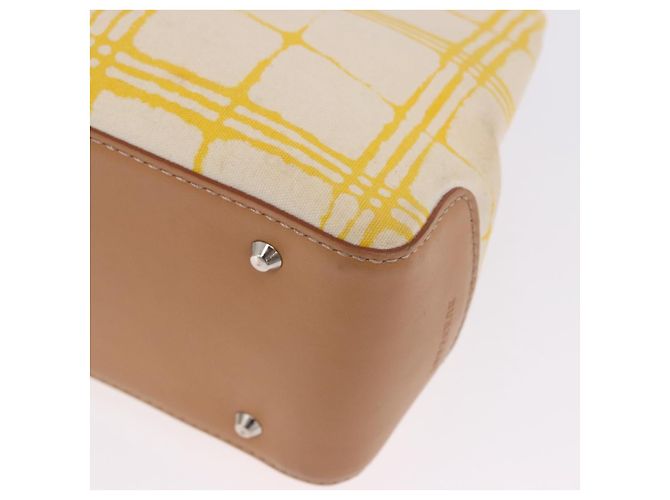Borsa a mano BURBERRY Canvas Yellow Beige Auth 202250A Giallo - vista 16