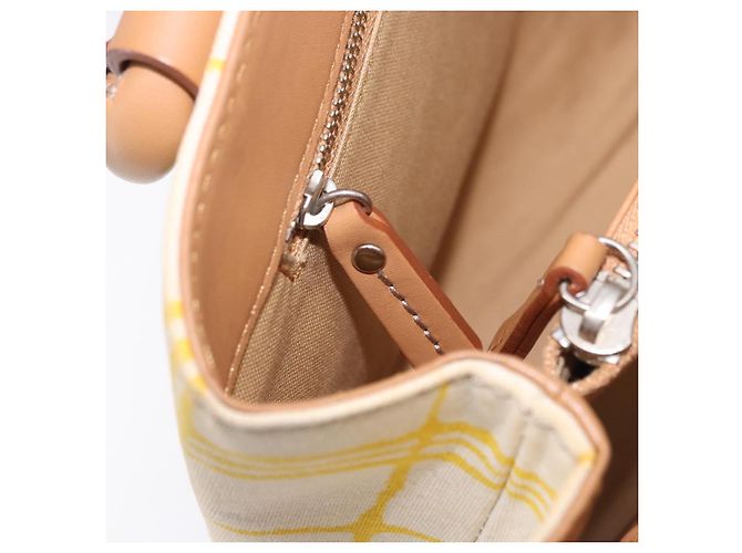 Borsa a mano BURBERRY Canvas Yellow Beige Auth 202250A Giallo - vista 24
