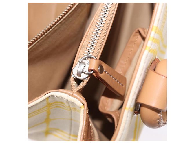 Borsa a mano BURBERRY Canvas Yellow Beige Auth 202250A Giallo - vista 26