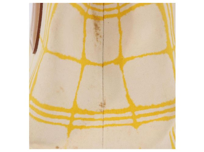 Borsa a mano BURBERRY Canvas Yellow Beige Auth 202250A Giallo - vista 5