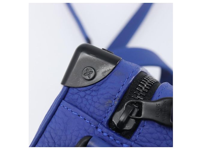 LOUIS VUITTON Monogram Taurillon Clemence Mini Soft Trunk M82558 Auth 198603SAM Blu - vista 10