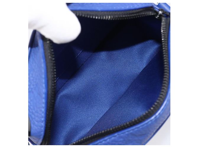 LOUIS VUITTON Monogram Taurillon Clemence Mini Soft Trunk M82558 Auth 198603SAM Blu - vista 11