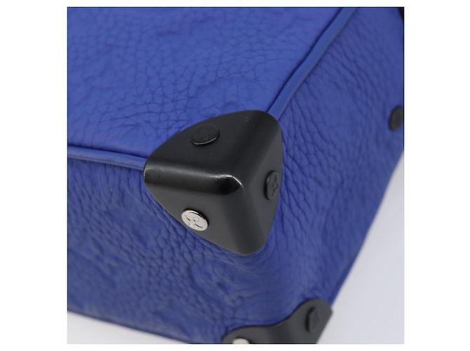 LOUIS VUITTON Monogram Taurillon Clemence Mini Soft Trunk M82558 Auth 198603SAM Blu - vista 15