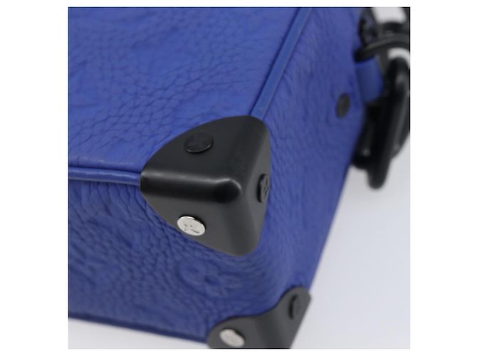 LOUIS VUITTON Monogram Taurillon Clemence Mini Soft Trunk M82558 Auth 198603SAM Blu - vista 17
