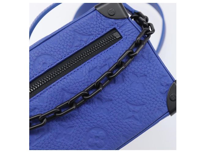 LOUIS VUITTON Monogram Taurillon Clemence Mini Soft Trunk M82558 Auth 198603SAM Blu - vista 19