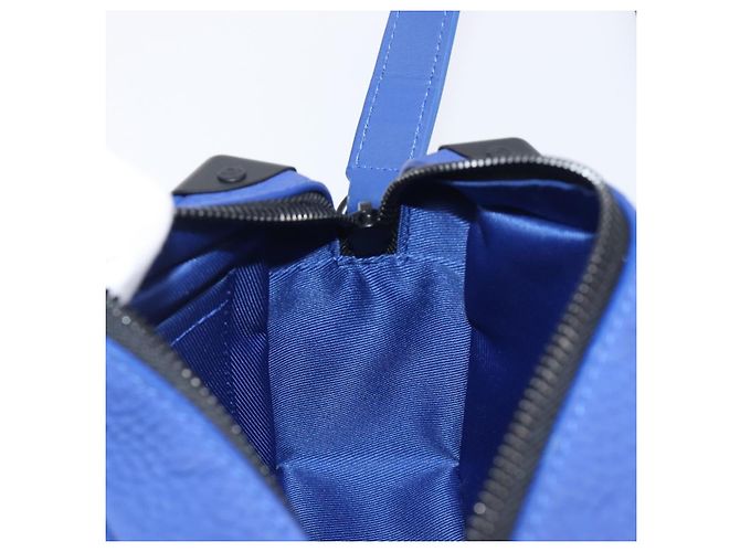 LOUIS VUITTON Monogram Taurillon Clemence Mini Soft Trunk M82558 Auth 198603SAM Blu - vista 22