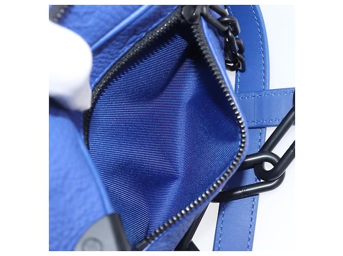 LOUIS VUITTON Monogram Taurillon Clemence Mini Soft Trunk M82558 Auth 198603SAM Blu - vista 25