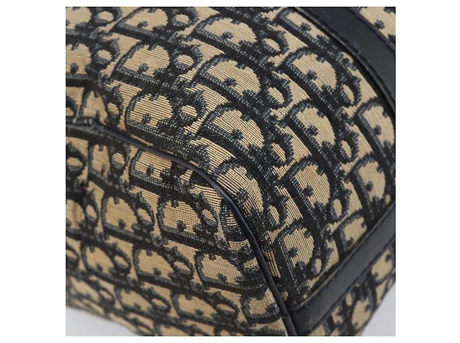 Borsa Boston Christian Dior Trotter Canvas Navy Silver Auth 199424 Argento Blu navy - vista 13