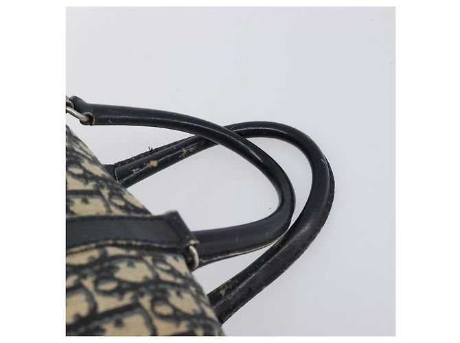 Borsa Boston Christian Dior Trotter Canvas Navy Silver Auth 199424 Argento Blu navy - vista 8