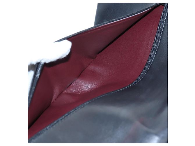 Borsa a tracolla con catena CHANEL Matelasse 34 Double Flap in pelle d'agnello Auth yk20879SAM Nero - vista 22