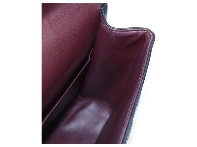 Borsa a tracolla con catena CHANEL Matelasse 34 Double Flap in pelle d'agnello Auth yk20879SAM Nero - vista 26