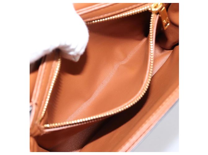Céline Borsa a spalla CELINE Triomphe PVC Pelle Marrone Tono Oro Auth 199806SM - vista 22