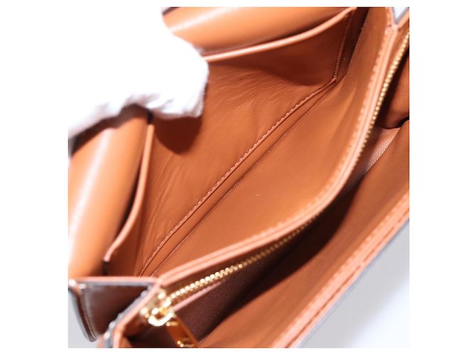 Céline Borsa a spalla CELINE Triomphe PVC Pelle Marrone Tono Oro Auth 199806SM - vista 23