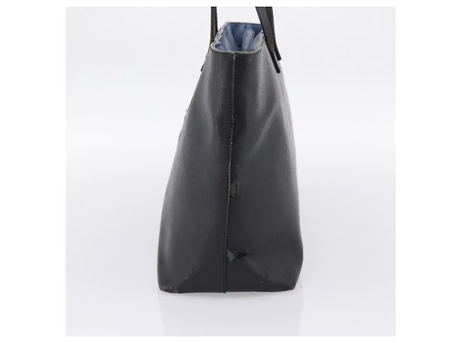 Borsa Tote FENDI Monster in pelle nera e argento Auth 201937 Nero - vista 4