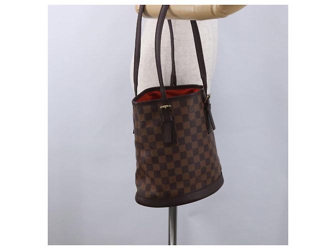 Borsa a tracolla LOUIS VUITTON Damier Ebene Marais N42240 LV Auth hk4107 - vista 25
