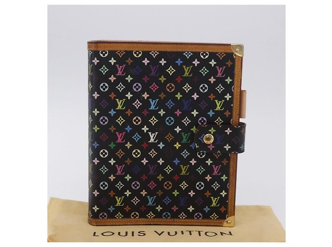 LOUIS VUITTON Monogram Multicolor Agenda GM Cover Black R20893 LV Auth 202101V - vista 12