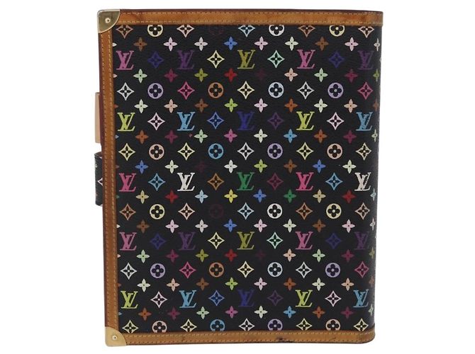 LOUIS VUITTON Monogram Multicolor Agenda GM Cover Black R20893 LV Auth 202101V - vista 3