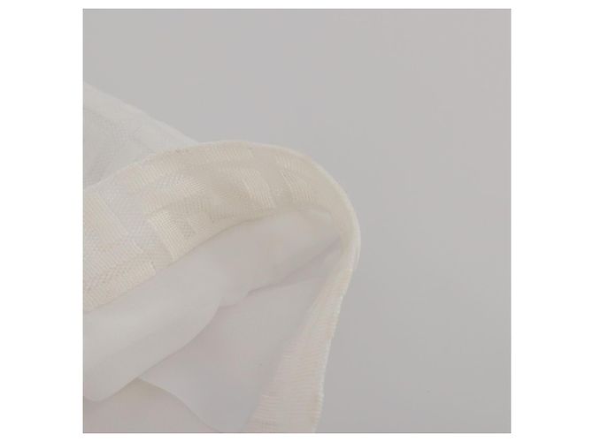 Falda FENDI Zucca Polyester White Auth am12358 Blanco - vista 4