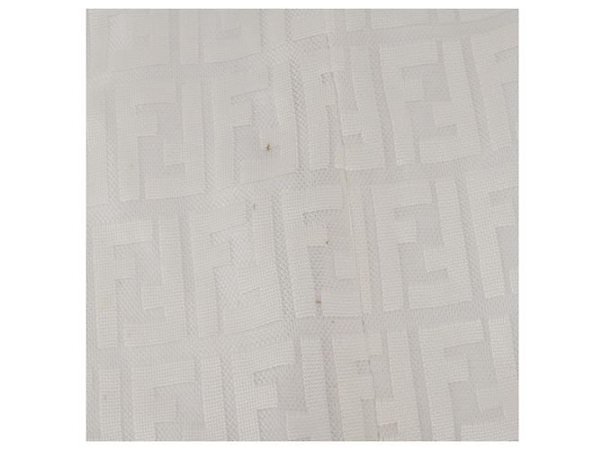 Falda FENDI Zucca Polyester White Auth am12358 Blanco - vista 7