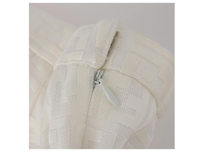 Falda FENDI Zucca Polyester White Auth am12358 Blanco - vista 9