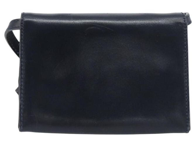 Borsa a tracolla Salvatore Ferragamo Vala Canvas Navy Gold Auth 195283 D'oro Blu navy - vista 2