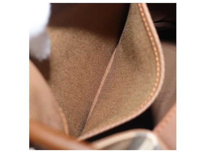Borsa a tracolla Burberrys Nova Check Canvas Beige Gold Auth 199830A D'oro - vista 21