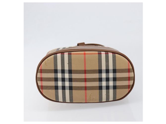 Borsa a tracolla Burberrys Nova Check Canvas Beige Gold Auth 199830A D'oro - vista 5