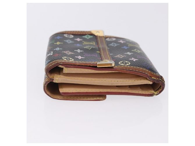 LOUIS VUITTON Multicolor Porte Monnaie Billets Cartes Credit M92984 Auth 200093 Nero - vista 4