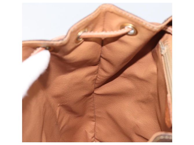 Edge Céline Zaino CELINE Macadam Canvas PVC Leather Brown Gold Auth 197605 Marrone D'oro - vista 24