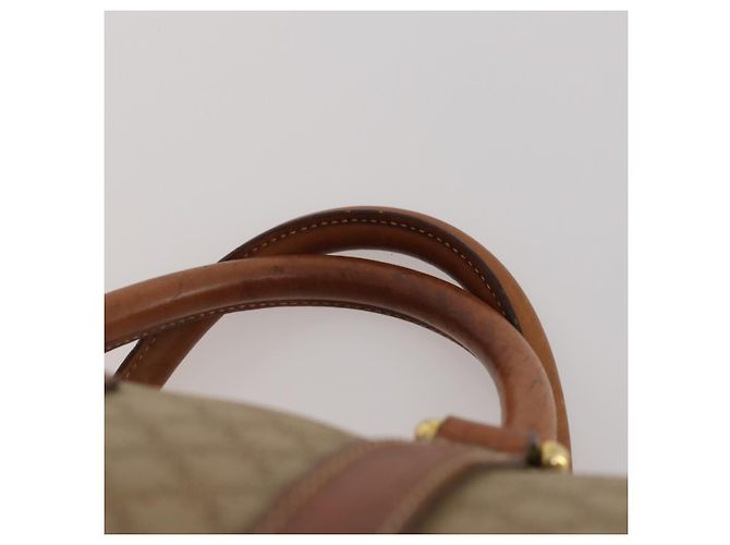 Céline CELINE Macadam Canvas Boston Bag PVC Beige Gold Auth 197611 Golden - view 14