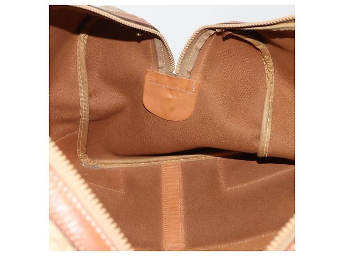 Céline CELINE Macadam Canvas Boston Bag PVC Beige Gold Auth 197611 Golden - view 22