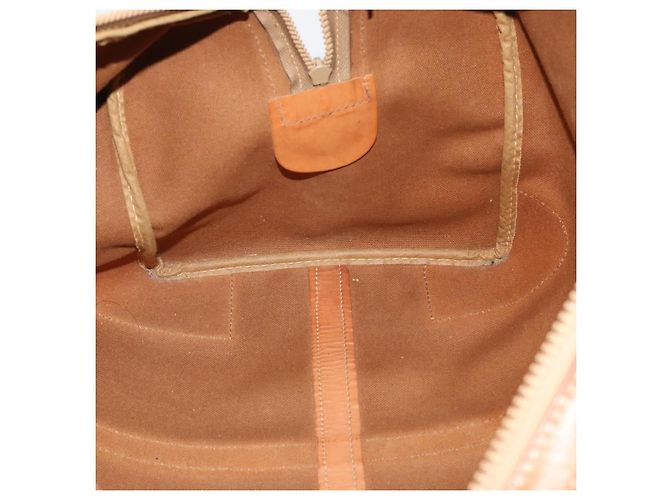 Céline CELINE Macadam Canvas Boston Bag PVC Beige Gold Auth 197611 Golden - view 23