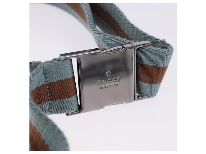 Borsello da vita GUCCI GG Canvas Sherry Line Outlet Beige Silver 162962 Auth 200345A Argento - vista 10
