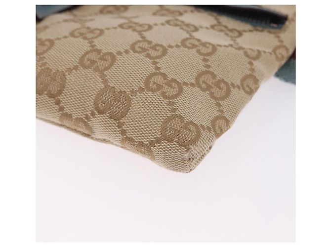 Borsello da vita GUCCI GG Canvas Sherry Line Outlet Beige Silver 162962 Auth 200345A Argento - vista 13