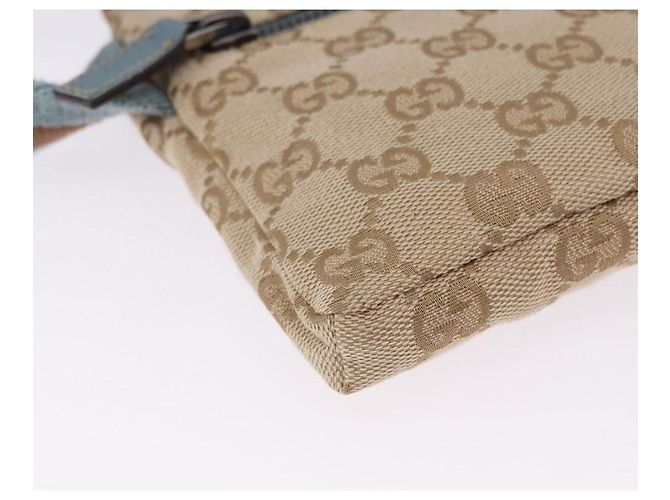 Borsello da vita GUCCI GG Canvas Sherry Line Outlet Beige Silver 162962 Auth 200345A Argento - vista 14