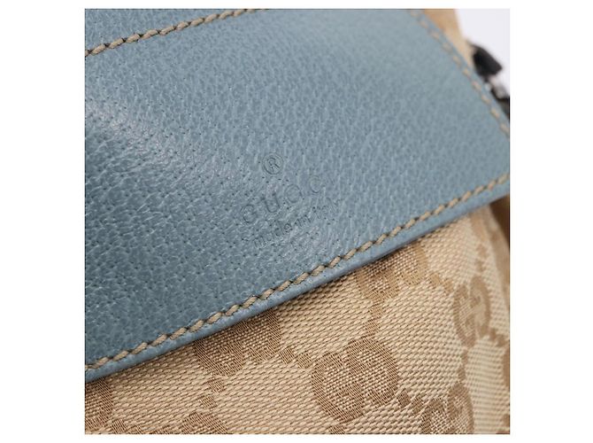 Borsello da vita GUCCI GG Canvas Sherry Line Outlet Beige Silver 162962 Auth 200345A Argento - vista 18