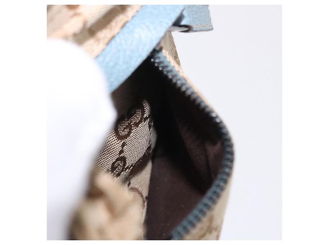 Borsello da vita GUCCI GG Canvas Sherry Line Outlet Beige Silver 162962 Auth 200345A Argento - vista 21