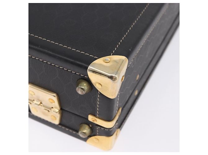 Baule Christian Dior in tela a nido d'ape PVC Nero Oro Auth 197631A - vista 14