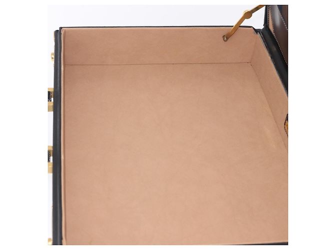 Baule Christian Dior in tela a nido d'ape PVC Nero Oro Auth 197631A - vista 22