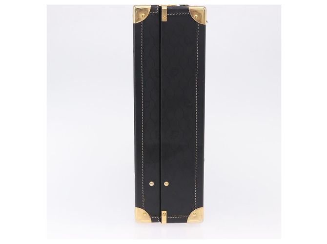 Baule Christian Dior in tela a nido d'ape PVC Nero Oro Auth 197631A - vista 6