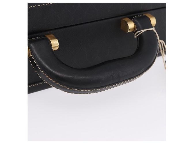 Baule Christian Dior in tela a nido d'ape PVC Nero Oro Auth 197631A - vista 8