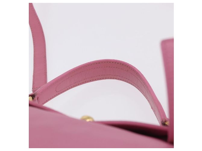 SAINT LAURENT Borsa a mano Muse Two Leather 2way Pink Gold 289278 Auth 197816A Rosa D'oro - vista 14
