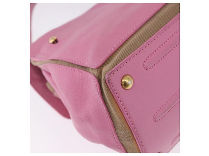 SAINT LAURENT Borsa a mano Muse Two Leather 2way Pink Gold 289278 Auth 197816A Rosa D'oro - vista 18